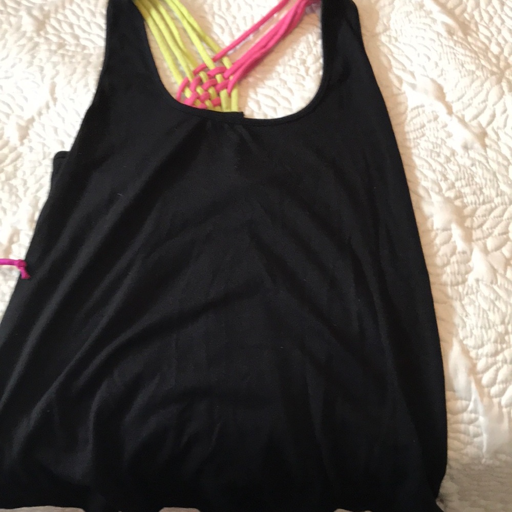 Only worn once! Black top with braided back!